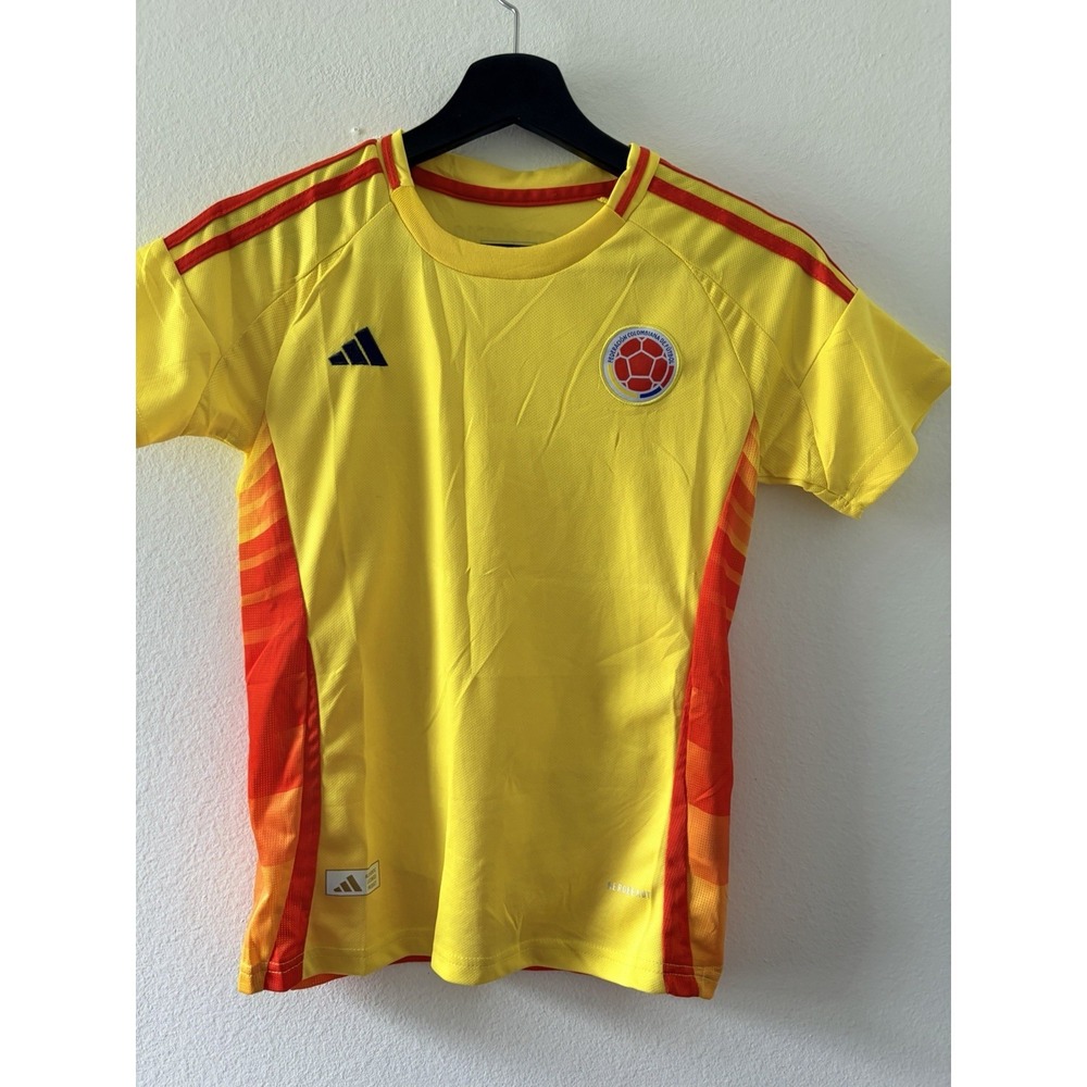 Adidas Colombia National Soccer Team Home Jersey Yellow Youth Size 26